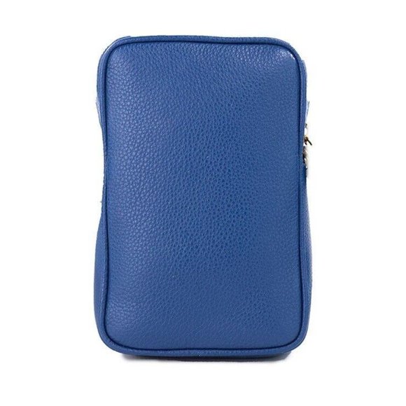 Versace Leather Medusa Navy Blue Crossbody Bag - Picture 2 of 6